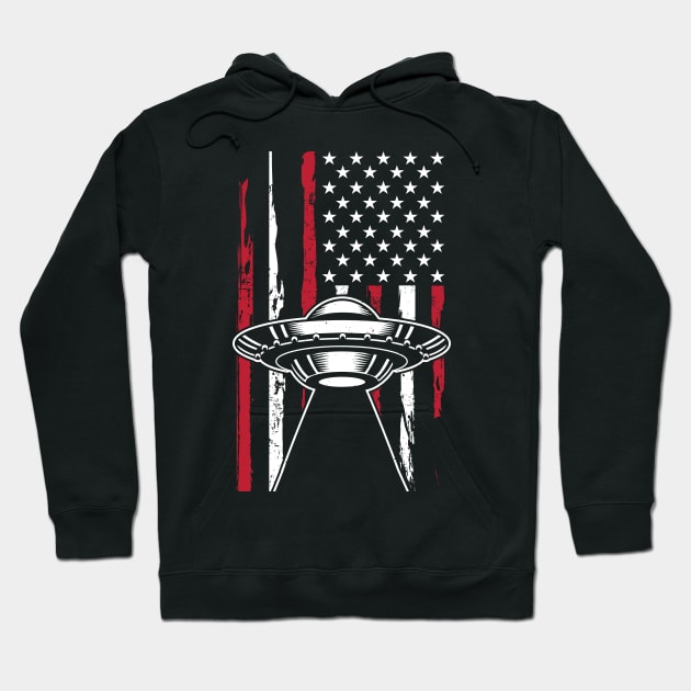 Aliens with a flag Hoodie by Kingdom Arts and Designs